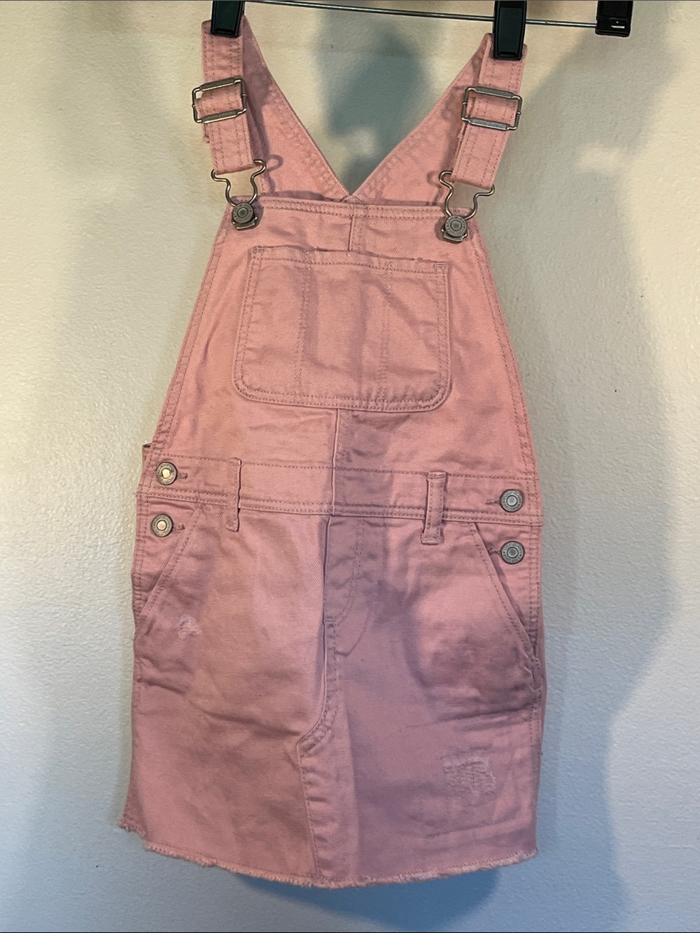 GAP Pink Girls Overall Pinafore Dress with Metal Hardware